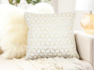 Pasargad Home Grand Canyon Geometric Gold Foil Cotton Pillow