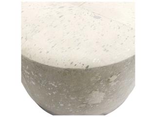 Pasargad Home Safari Silver Cowhide Ottoman