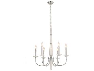Pasargad Home Vicenza Hestia 6-Light Silver Candelabra Chandelier