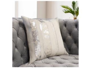 Pasargad Home Safari Striped Cowhide Throw Pillow