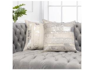 Pasargad Home Safari Striped Cowhide Throw Pillow