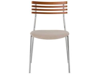 Pasargad Home Osaka Saga Beech Wood Beige Upholstered Armless Dining Chair Set of 2