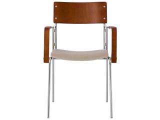 Pasargad Home Osaka Kyoto Plywood Beige Upholstered Arm Dining Chair Set of 2