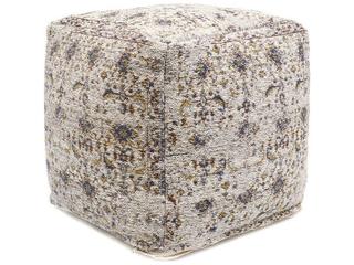 Pasargad Home Grand Canyon Toupe Multi Brown Upholstered Pouf