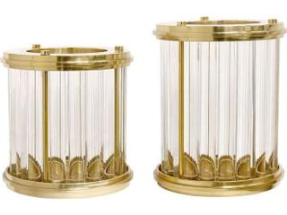 Pasargad Home Beacon Calypso Gold Clear Hurricane