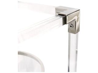 Pasargad Home Beacon Soren Silver Clear Candle Holder