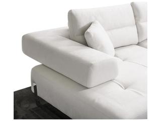 Pasargad Home Positano Ravenna White Chrome Upholstered Sofa