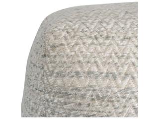 Pasargad Home Galaxy Zig-Zag Ivory Pouf