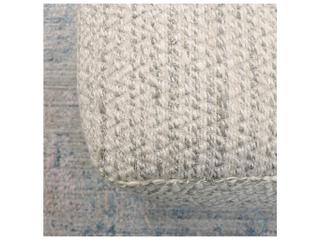 Pasargad Home Galaxy Zig-Zag Ivory Pouf