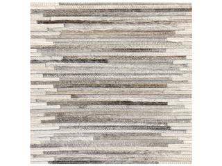 Pasargad Home Galaxy Cowhide Silver Pouf