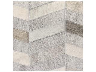 Pasargad Home Galaxy Silver Cowhide Ottoman