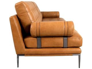 Pasargad Home Vicenza Kimberly Brown Leather Sofa
