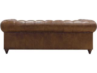 Pasargad Home Chester Bay Brown Leather Sofa
