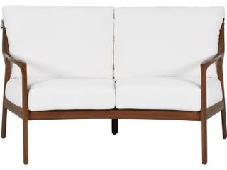 Castelle Berkeley Deep Seating Aluminum Crescent Outdoor Loveseat