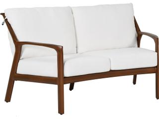 Castelle Berkeley Deep Seating Aluminum Crescent Outdoor Loveseat