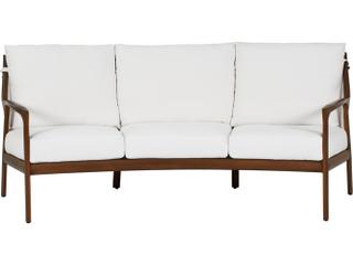 Castelle Berkeley Deep Seating Aluminum Crescent Outdoor Sofa