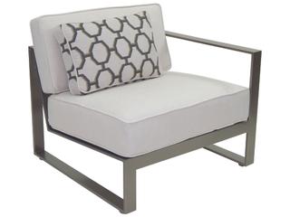 Park Place Sectional Cast Aluminum Left Arm Lounge Unit with One Pillow