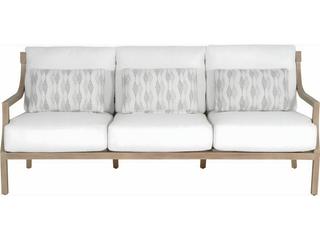 Castelle Nicoya Deep Seating Cast Aluminum Sofa with Three Throw Pillows