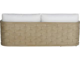 Castelle Biscayne Deep Seating Cushion Aluminum Sofa with Two Throw Pillows