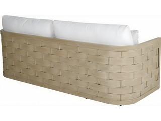Castelle Biscayne Deep Seating Cushion Aluminum Sofa with Two Throw Pillows