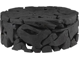 Phillips Collection Round Wood Black Coffee Table