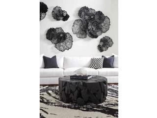 Phillips Collection Round Wood Black Coffee Table