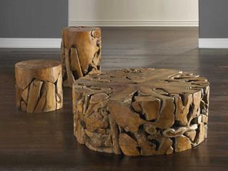 Phillips Collection Natural Brown Accent Stool