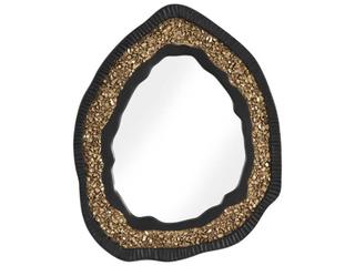 Phillips Collection Black and Gold Matte Oval Wall Mirror