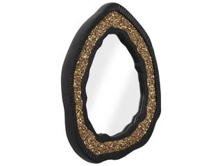 Phillips Collection Black and Gold Matte Oval Wall Mirror