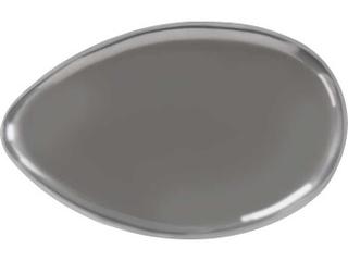 Phillips Collection River Stone Oval Metal Polished Aluminum Coffee Table