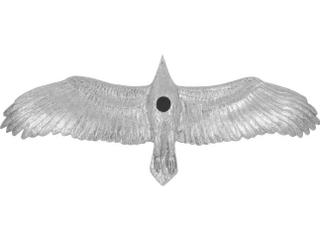 Phillips Collection Silver Leaf 59" Soaring Eagle Metal Wall Art