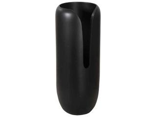Phillips Collection Black 15" High Interval Wood Vase