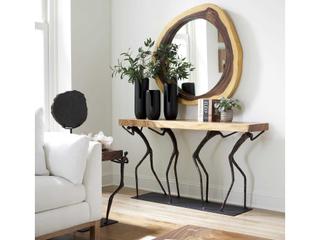 Phillips Collection Black 15" High Interval Wood Vase
