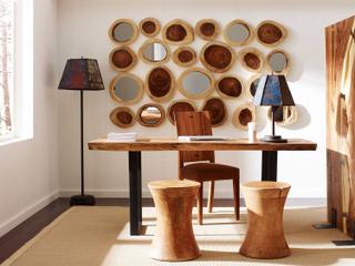 Phillips Collection Natural Wall Mirror Round