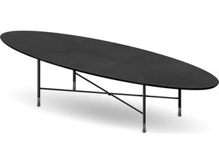 Pianca Mambo Ellip.Coffee Table dk.grey.oak/blk