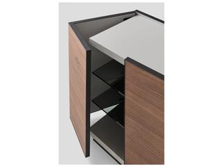 Pianca Cornice Sideboard 82" Dark Grey Ash/Grey Roccia Matt Lacquer