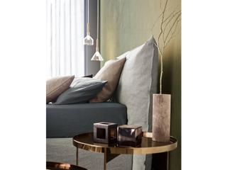 Pianca Piumoto King Size Bed 91" Light Grey Lima