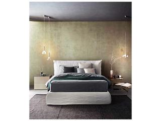 Pianca Piumotto Beige Upholstered King Platform Bed