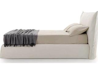 Pianca Piumotto Beige Upholstered Queen Platform Bed