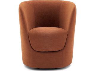 Pianca Opla Swivel Armchair 27" Rust Orange Bellis