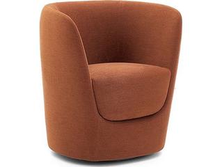 Pianca Opla Swivel Armchair 27" Rust Orange Bellis