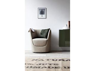 Pianca Opla Swivel Armchair 27" Rust Orange Bellis