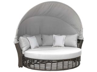 Panama Jack Graphite Wicker Cushion Outdoor Lounge Bed