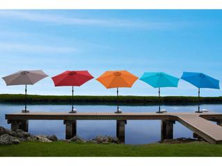 Panama Jack Espresso Teal Outdoor Patio Umbrella