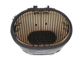 Primo Ceramic Oval X-Large Charcoal Grill Smoker with Stainless Steel Grates