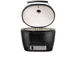 Primo Ceramic Oval X-Large Charcoal Grill Smoker with Stainless Steel Grates