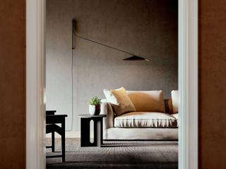 Penta Glifo 1-Light Black Ebony Swing Wall Sconce