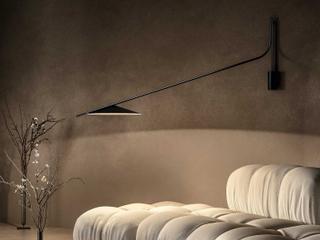 Penta Glifo 1-Light Black Ebony Swing Wall Sconce
