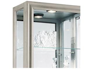 Pulaski Hardwood Platinum Silver Curio Display Cabinet