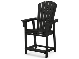 POLYWOOD® Nautical Recycled Plastic Adirondack Outdoor Counter Chair